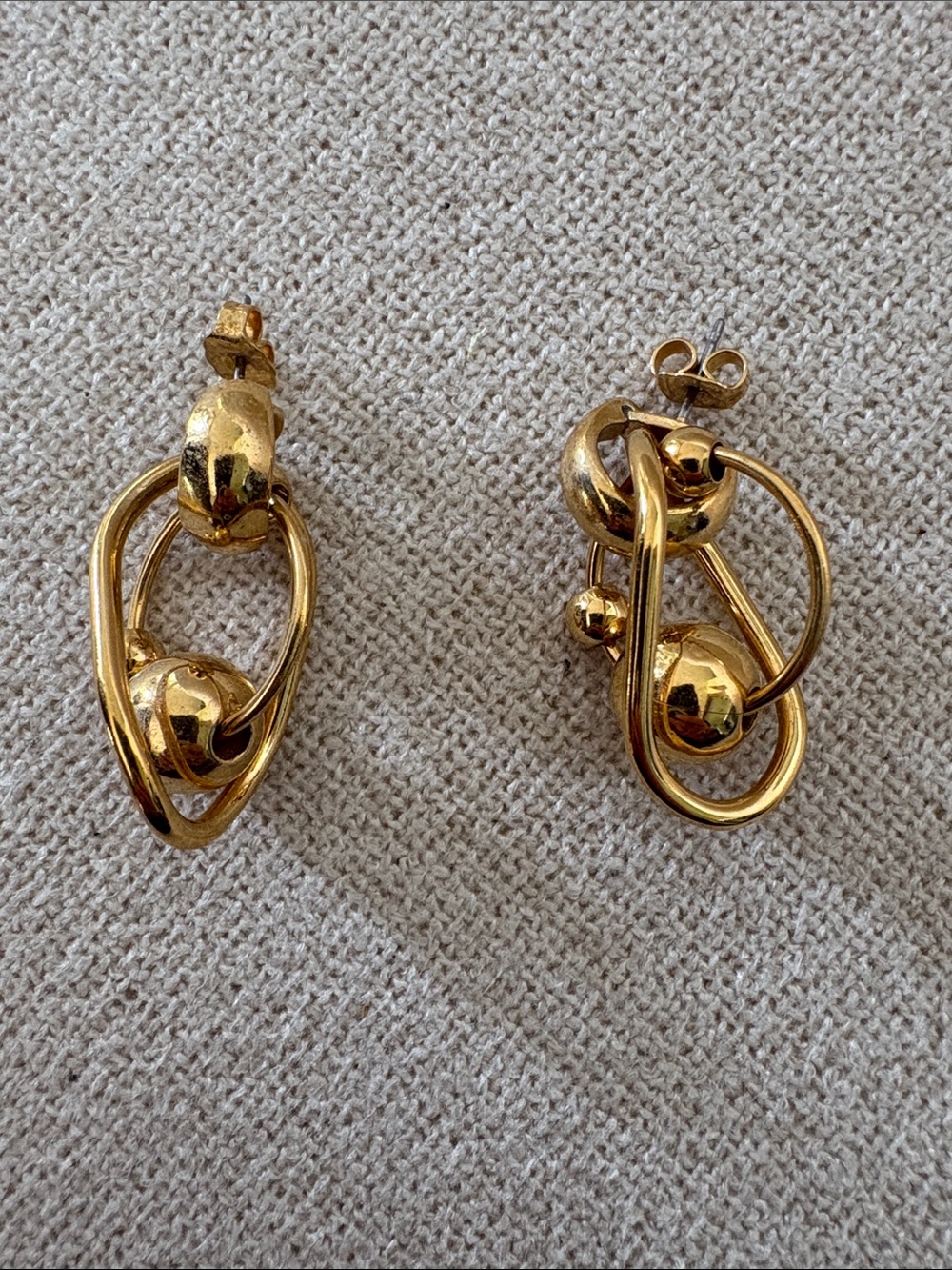 Vintage Gold cage Earrings - Women Jewelry